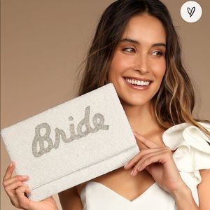 Lulus Bride To Bead White Beaded Clutch